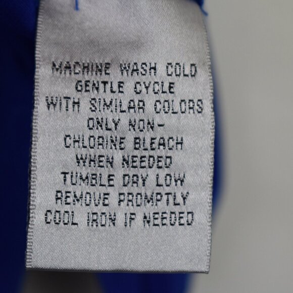 Fred David Top MP Womens Blue Sleeveless Collared Button Front V-Neck - Picture 7 of 10